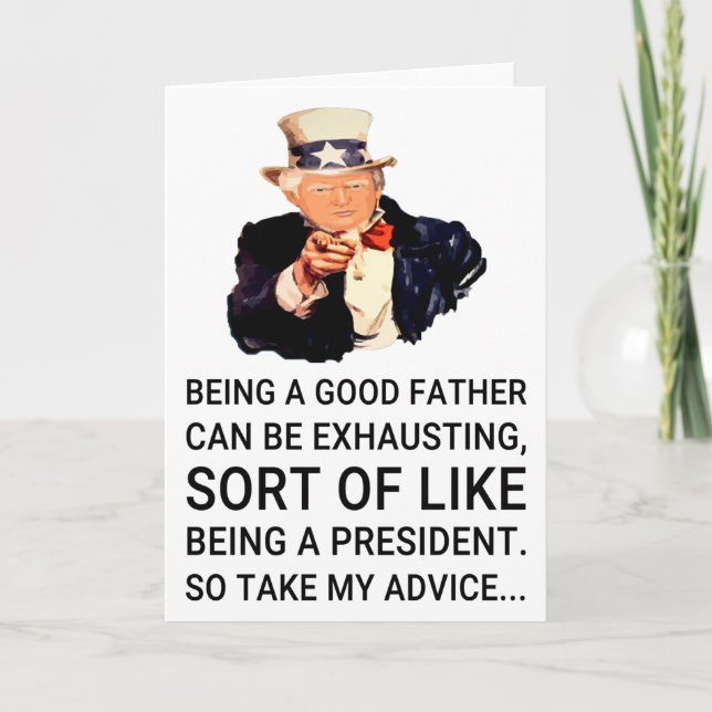Carte Drôle Fête des pères de Trump (Devant)