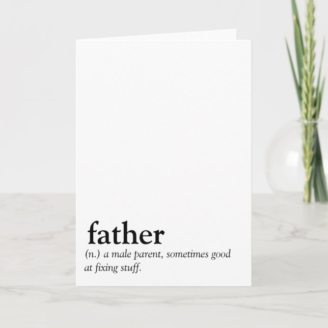 Carte Drôle Fête des pères Papa Gift Joke (Devant)