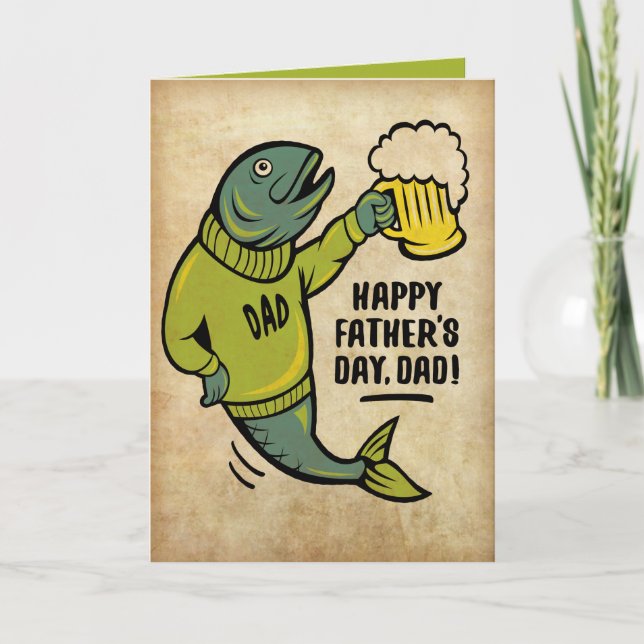 Carte Drôle Fête des pères-Vous êtes un poisson gardien (Devant)