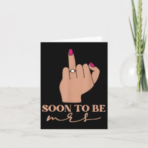 Carte Drôle Fiançailles Bientôt Être Mme Bachelorette Pa