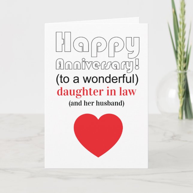 Carte drôle fille en droit et fils anniversaire mariage (Devant)
