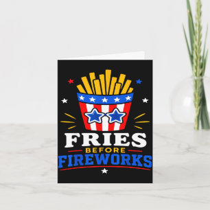 Carte Drôle frites françaises patriotiques 4 juillet vit