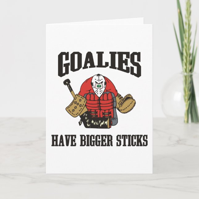 Carte Drôle gardien de hockey (Devant)