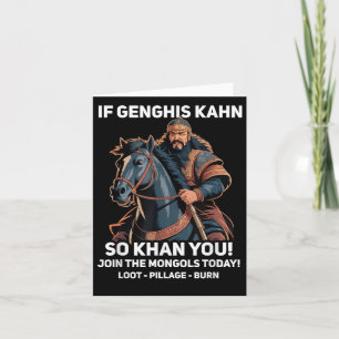 Carte Drôle Genghis Khan Citation Drôle Histoire de la M