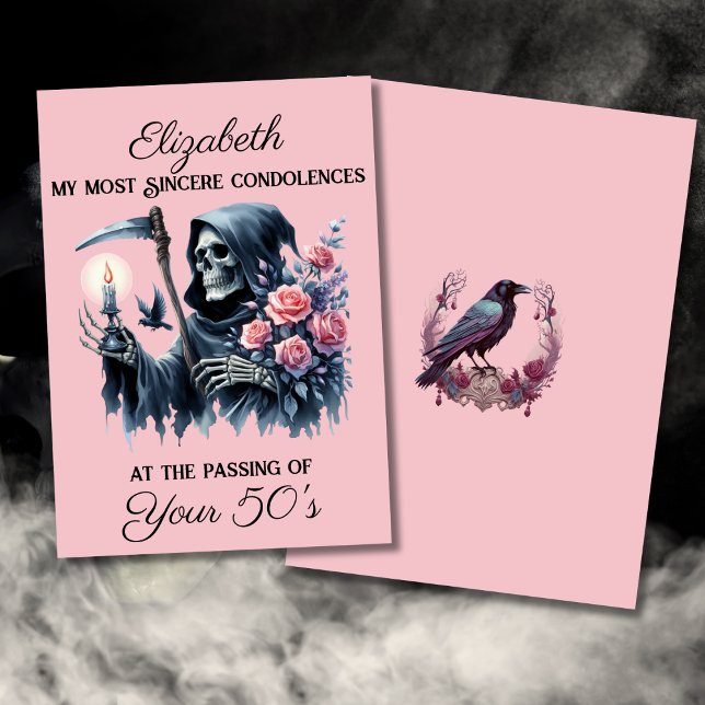 Carte Drôle Grande Faucheuse Mort à ma jeunesse 60e anni (Créateur téléchargé)