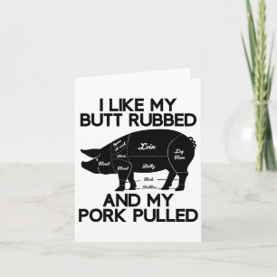 Carte Drôle Griller Barbecue Porc Rub Byrbecue Lover Cad