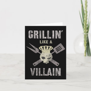 Carte Drôle Grillin' Like Villain Gangster Chef Summer B