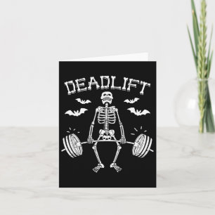Carte Drôle Halloween Dire Squelette Barbell Gym Workou