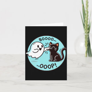 Carte Drôle Halloween Fantôme Chat Noir Boop Facile Pare