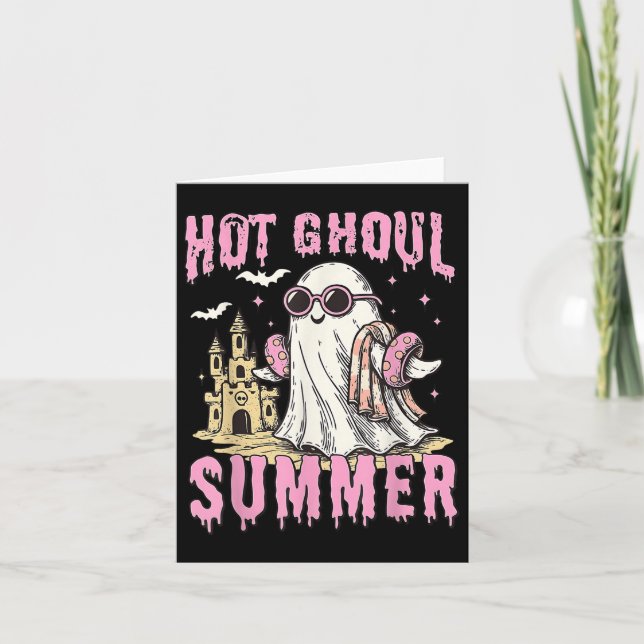 Carte Drôle Halloween Hot Ghoul été été été Éffrayant (Devant)