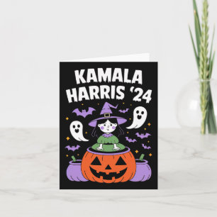 Carte Drôle Halloween Kamala Harris Citrouille 2024
