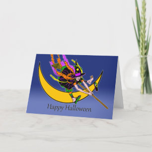 Carte Drôle Halloween sorcière pédicure ou pédicure