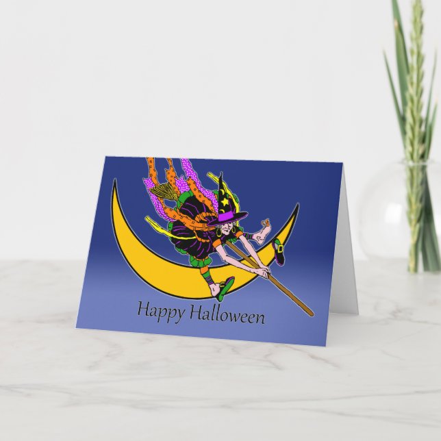 Carte Drôle Halloween sorcière pédicure ou pédicure (Devant)