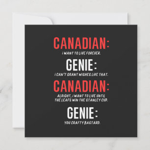 Carte Drôle hockey canadien