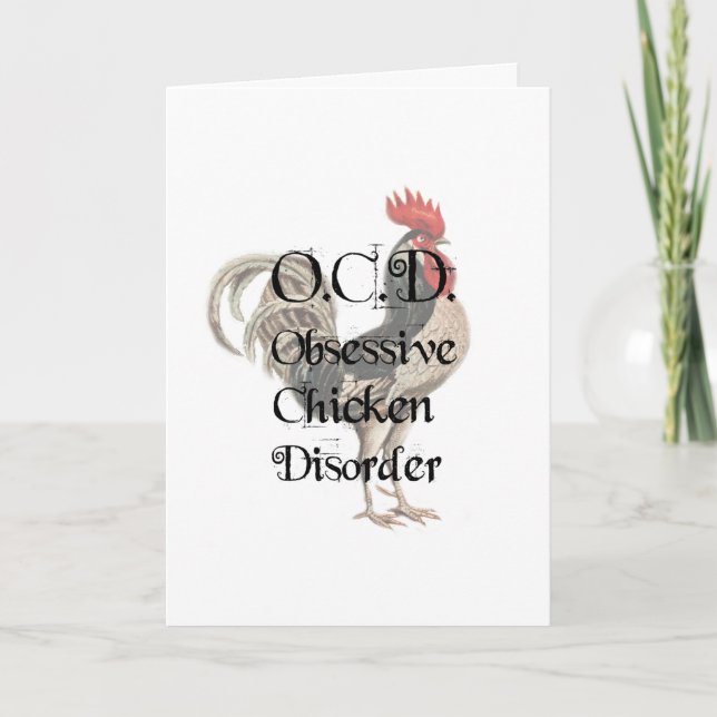 Carte Drôle humoristique OCD Obsessionnel Trouble du pou (Devant)