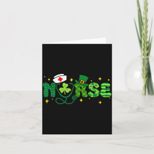 Carte Drôle Irish Nicu Infirmière Scrub St Patricks Day