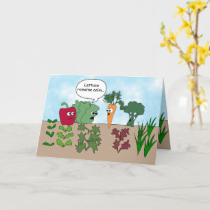 Carte Drôle Jardin Légumes Pun d'anniversaire pour Vegan