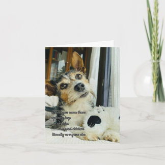 Carte drôle Je t'aime du chien