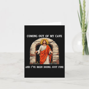 Carte Drôle Jésus De Pâques Sortant De Ma Grotte Retro H