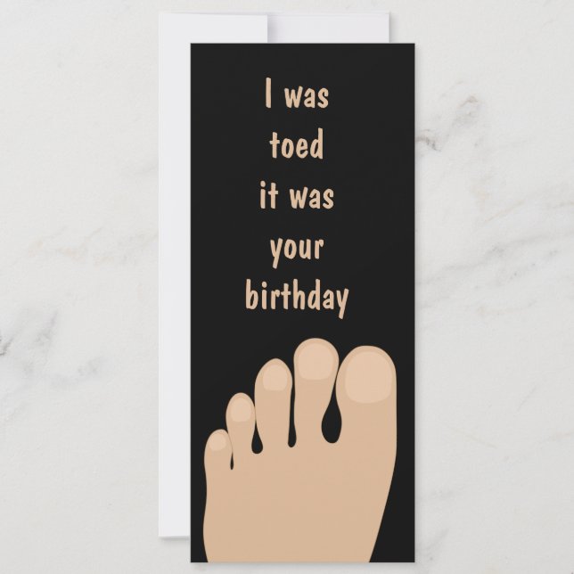 Carte Drôle Jeu d'Anniversaire Pieds (Devant)
