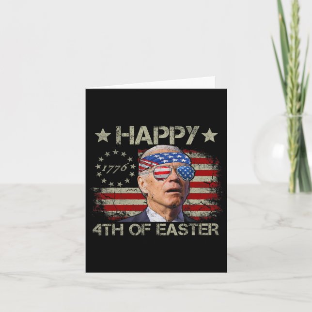 Carte Drôle Joe Biden 4 juillet Heureux 4ème De Pâques N (Devant)