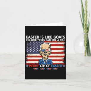 Carte Drôle Joe Biden Joyeux 4ème de la conception de Pâ