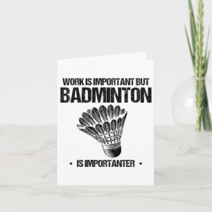 Carte Drôle Joueur Badminton Love Shuttle Design 12