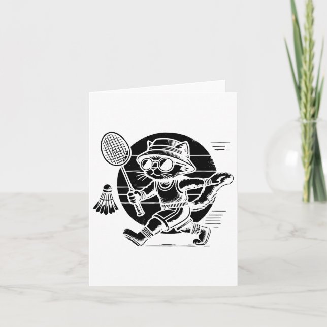 Carte Drôle Joueur Badminton Love Shuttle Design 25 (Devant)