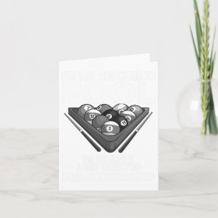 Carte Drôle Joueur De Piscine Cadeau Pour Hommes Cool Ad