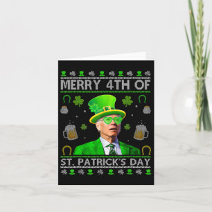 Carte Drôle Joyeux 4ème Jour de la Saint-Patrick Joe Bid