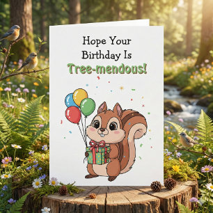 Carte Drôle Joyeux Anniversaire Squirrel Pun