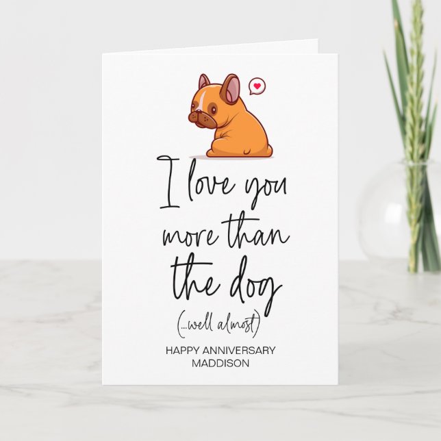Carte Drôle Joyeux cadeau de jour de Valentines pour pet (Devant)