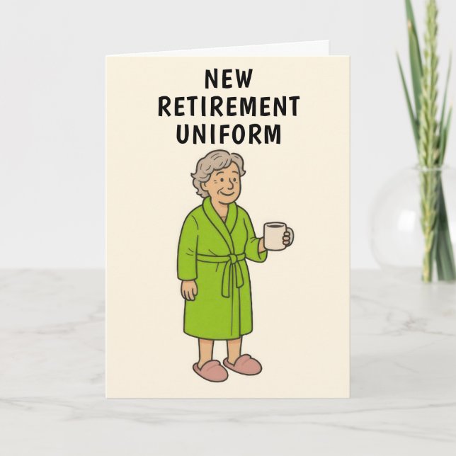 Carte Drôle Lady Retirement (Devant)
