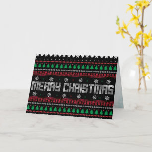Carte Drôle laid Joyeux Noël motif