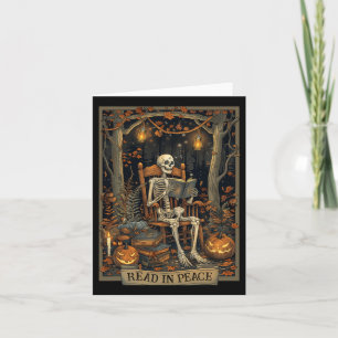 Carte Drôle Lire En Paix Squelette Halloween Lire Nned B