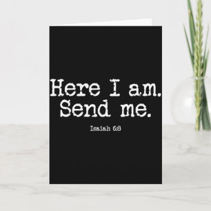 Carte Drôle Me voici Envoie-moi un verset de la Bible di