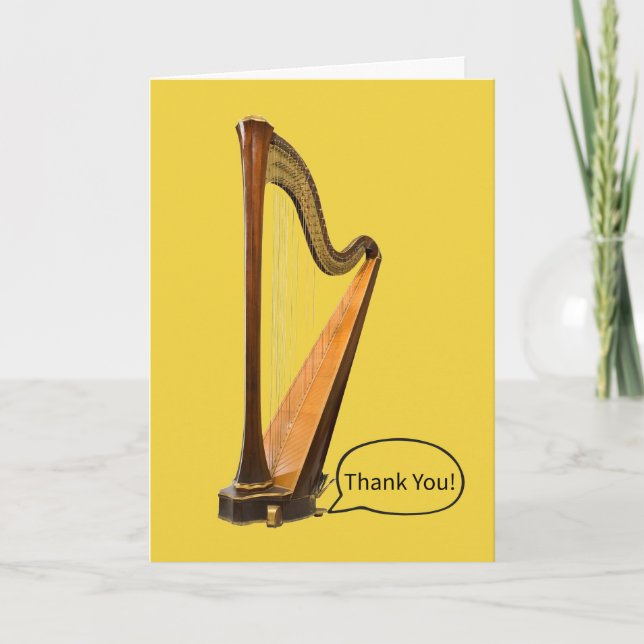 Carte Drôle Merci De Pun Du Bas De Ma Harpe (Devant)