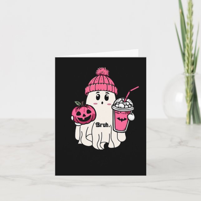 Carte Drôle mignon Fantôme Bruh Je veux dire Boo Hallowe (Devant)