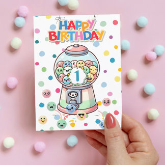 Carte Drôle mignon Gumball Whimsical, Custom Premier Ann