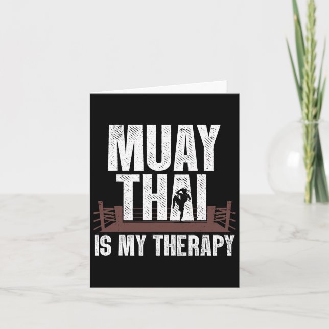 Carte Drôle Muay Design Thaï Hommes Femmes Enfants Muay  (Devant)