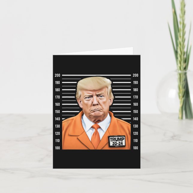 Carte Drôle Mugshot du prisonnier Trump 2024 (Devant)