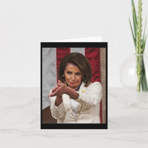 Carte Drôle Nancy Pelosi Clap Back Anti Trump meme Tee