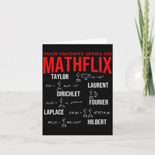 Carte Drôle Nerd Votre Série Préférée Sur Mathflix Maths