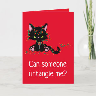 Carte Drôle Noël Cranky Cat