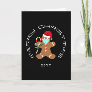 Carte Drôle Noël Gingerbread Homme Candy Nom de famille