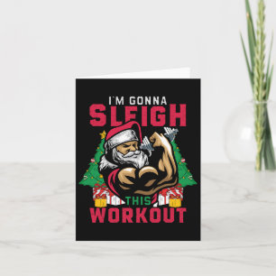 Carte Drôle Noël Père Noël Gym Je vais Dormir Ce Deux
