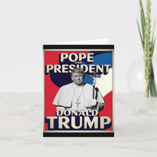 Carte Drôle Pape Et Président Donald Trump1