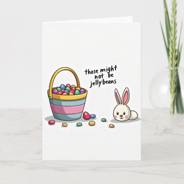 Carte drôle Pas de Jelly Beans (Devant)