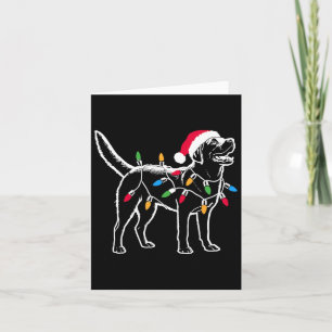 Carte Drôle Père Noël Labrador Retriever Les lumières de