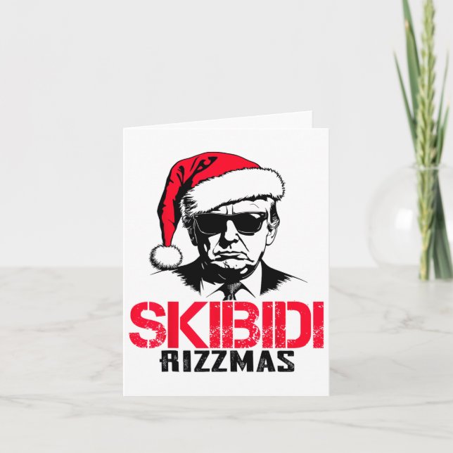 Carte Drôle Père Noël Trump Skibidi Rizzmas C Saison (Devant)
